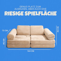 Spielsofa Kinder 11 tlg. modular (Beige)