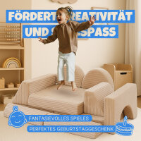 Spielsofa Kinder 11 tlg. modular (Beige)