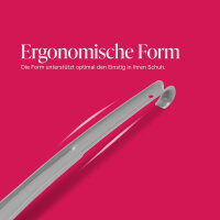 Schuhlöffel mit Griff, groß ca.64cm, Grau