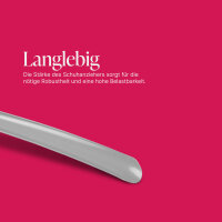 Schuhlöffel mit Griff, groß ca.64cm, Grau