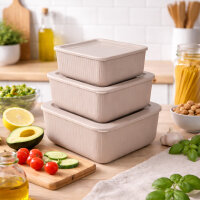 Vorratsdosen California 3er Set beige, 0,5/1/1,5L