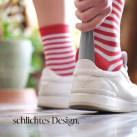 Schuhlöffel mit Griff, groß ca.64cm, Grau