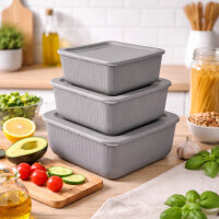 Vorratsdosen California 3er Set anthrazit, 0,5/1/1,5L