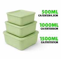 Vorratsdosen California 3er Set grün,0,5/1/1,5L