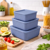 Vorratsdosen California 3er Set blau, 0,5/1/1,5L