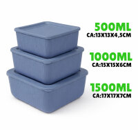 Vorratsdosen California 3er Set blau, 0,5/1/1,5L