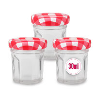 Einmachglas/Marmeladengläschen 30ml, 3er