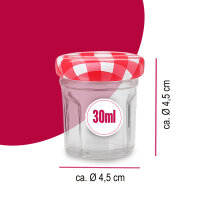 Einmachglas/Marmeladengläschen 30ml, 3er