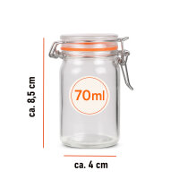 Einmachglas mit Bügelverschluss 70ml 1er-Pack