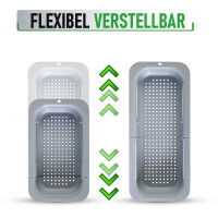 Spülbecken Abtropfkorb - ausziehbar 34–48,5 cm