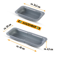 Spülbecken Abtropfkorb - ausziehbar 34–48,5 cm
