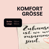 Kuscheldecke ``Sprüche``, ca. 130x160cm 2 fach sort.