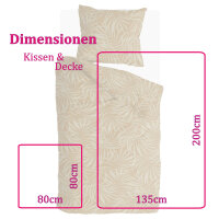 Bettwäsche-Set Byrklund 135x200cm Sunny Palms Yellow