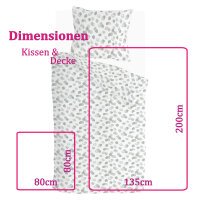 Bettwäsche-Set Byrklund 135x200cm Spotty Animal Green