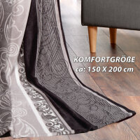 Mikrofaser Flauschdecke Ornament 150x200cm