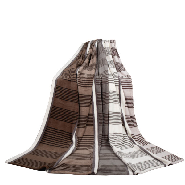 Mikrofaser Flauschdecke Streifen 150x200cm (R)