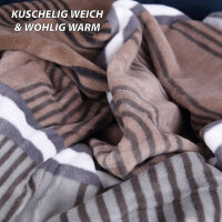 Mikrofaser Flauschdecke Streifen 150x200cm