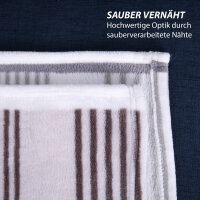 Mikrofaser Flauschdecke Streifen 150x200cm