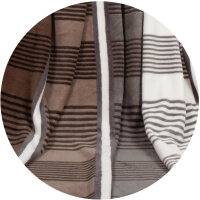 Mikrofaser Flauschdecke Streifen 150x200cm