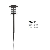 Solar Laterne Schwarz 38 cm hoch (R)