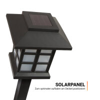 Solar Laterne Schwarz 38 cm hoch (R)
