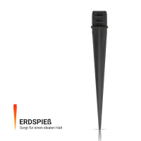 Solar Laterne Schwarz 38 cm hoch (R)