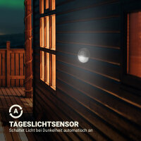 Solar LED Zaunlampe 11cm Ø (R)
