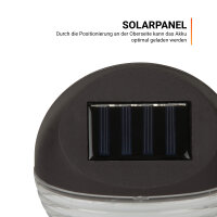 Solar LED Zaunlampe 11cm Ø