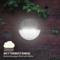 Solar LED Zaunlampe 11cm Ø