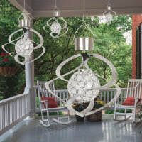 Solar Kugellampen Haken Farbwechsel, 18x26cm rund