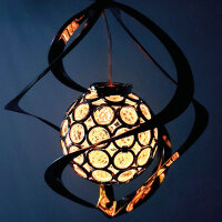 Solar Kugellampen Haken Farbwechsel, 18x26cm rund