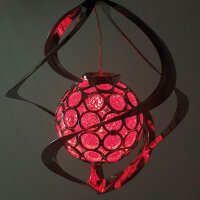 Solar Kugellampen Haken Farbwechsel, 18x26cm rund