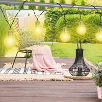 SOLAR LED-Lichterkette mit Glühbirnen, warmweiß 10 Birnen (R)
