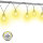 SOLAR LED-Lichterkette mit Glühbirnen, warmweiß 10 Birnen (R)