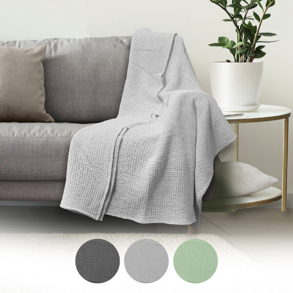 Sommerdecke Kuscheldecke Pique, ca. 140x200cm