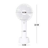 Mini Handventilator 3 Stufen mit Akku