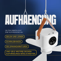 Mobiler Deckenventilator (AKKU) weiß, Ø26cm, mit Aufhänger