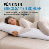 Seitenschläferkissen 40x140cm - mit Mikrofaserbezug