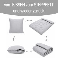 Verwandlungsdecke 2 in 1 sortiert, 50x50cm Kissen/135x200cm Decke