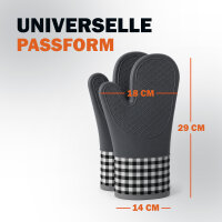 Silikon Ofenhandschuh 1 Stück - Grau