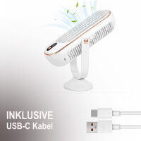 Ventilator Tisch "AKKU" Weiß