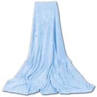Mikrofaser Decke blau - babyblau 220x240 cm (R)