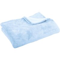 Mikrofaser Decke blau - babyblau 220x240 cm (R)