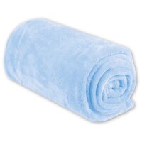 Mikrofaser Decke blau - babyblau 220x240 cm (R)