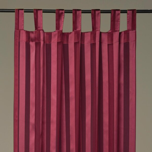 Dekoschal Streifen halbtransparent Schlaufenschal 140x 145cm rot - bordeaux
