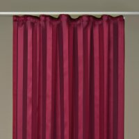 Dekoschal Streifen halbtransparent Universalband 140x 245cm rot - bordeaux