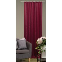 Dekoschal Streifen halbtransparent Universalband 140x 245cm rot - bordeaux