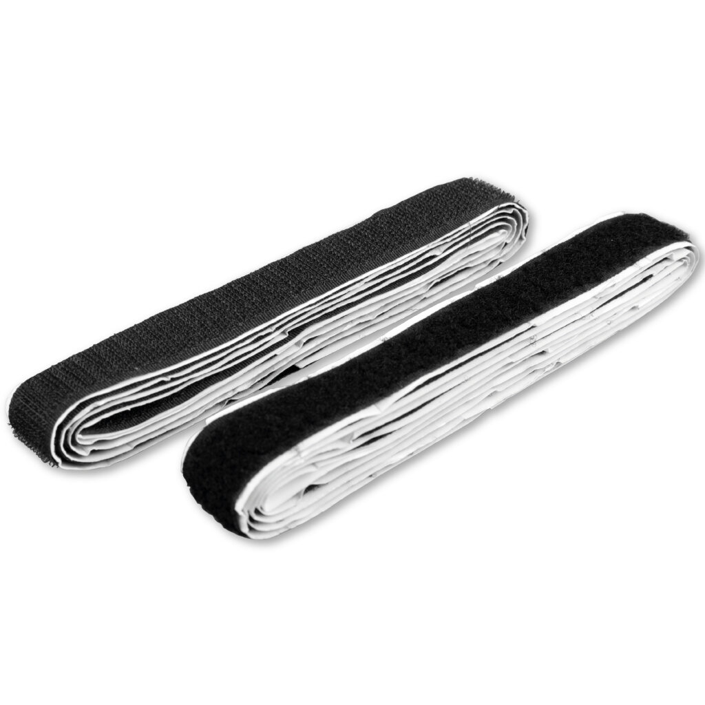 Fix-o-moll Klett-Binder Kabelfix Selbstklebend Grau-Schwarz 100 Mm X 20 Mm 4 Stue