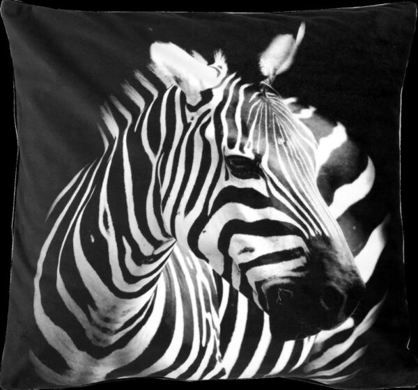 Kissenh&uuml;lle ca. 40x40cm ( Zebra Schwarz )