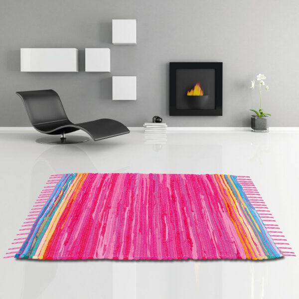 Flickenteppiche Tonal 160 x 230cm pink - rosa (R)